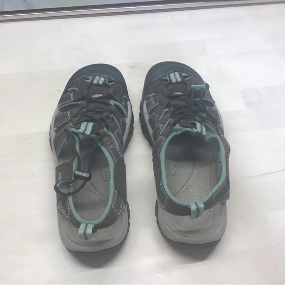 KEEN Women's Chocolate Brown and Green Sandals 8.5 EUC - Picture 7 of 8